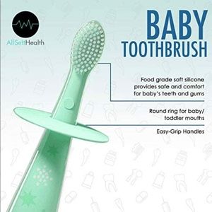 3 pack baby silicone toothbrush for 0-2years old